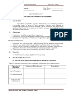 AE 30A - Basic Farm Machinery and Mechanization Laboratory Report 1