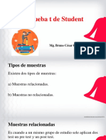 Prueba T de Student: Mg. Bruno César Giménez López