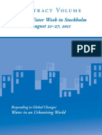 Water in An Urban Is Ing World - World Water Week in Stockholm 21-27 August 2011