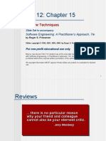 Lecture 12: Chapter 15: Review Techniques