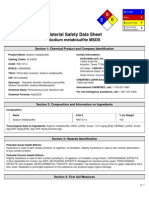 Sodium Metabisulfite MSDS: Section 1: Chemical Product and Company Identification