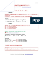 Partie 1: Sens de Variation Des Fonctions Affines