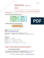 Dérivation: Partie 1: Fonction Dérivée