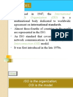 The Osi Model: International Standards Organization (ISO)