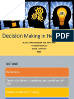 Making in Healthcare: Decision