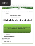 TP de Biochimie N°3