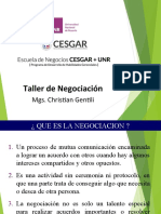 Taller de Negociación: Mgs. Christian Gentili