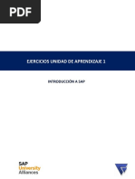 Unidad 1 Introducción A SAP Usando GBI - para SAP UA - Ejercicios