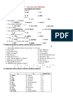 I. Choose The Correct Word or Phrase To Complete Each Sentence