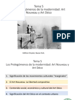 Tema 5 - Los Prolegómenos de La Modernida Art Nouveau y Art Déco.