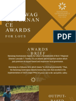 Bansiwag Governance Awards For Lgus