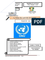 Exposé Sur Le Bilan de l'ONU