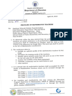 Division Memo 419 S.2023 Profiling of Mathematics Teachers