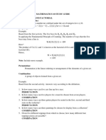 Mathematics 10 Study Guide Permutation and Factorial Factorial of A Number