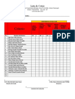 Criterio: Lista de Cotejo