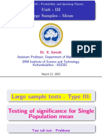 Unit - III Large Samples - Mean