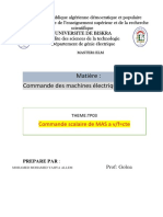 Matière: Commande Des Machines Électriques: Commande Scalaire de MAS A V/F Cte