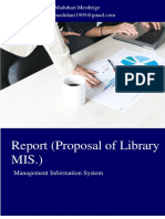 Report (Proposal of Library MIS.) : Management Information System