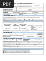 Formulario de No Conformidades Auditorias de Tercera Parte