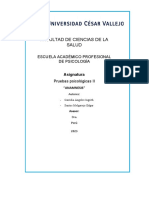 Facultad de Ciencias de La Salud: Escuela Académico Profesional de Psicología