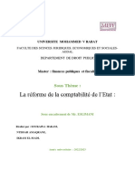 Ila Réforme de La Comptabilité de L'Etat