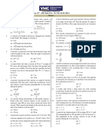 V V V VV VV VV VV VV VV VVV: Class 11 - JEE Main Test - 05 / (Dt. 04-09-2021) Physics