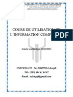 Cours Utilisation de L'information Comptable