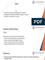 Rubric Workshop: Learning Outcomes