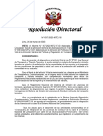 Resolución Directoral