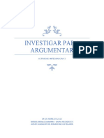 Investigar para Argumentar: Actividad Integradora 3