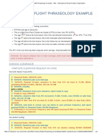 Oceanic Flight Phraseology Example