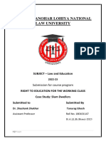 DR Ram Manohar Lohiya National Law University: SUBJECT - Law and Education