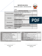 Reporte de Notas