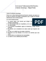 Diferencia Entre La Teoría Tridimensional Del Derecho Carlos Fernández Sessarego - Miguel Reale