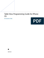 Table View Programming Guide For Iphone Os: User Experience: Tables