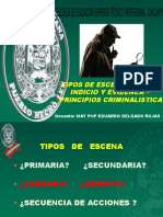 Tipos de Escenacrimen - Indicio Y Evidenca - Principios Criminalistica