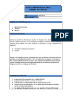 Fecha Grado Y Sección: Se Realizará El Siguiente Viernes Una Reunión Virtual, El Link Será