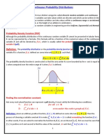 Continuous Probability Distributions