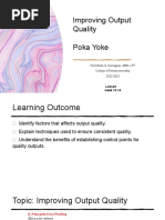 7 Improving Output Quality - Poka Yoke