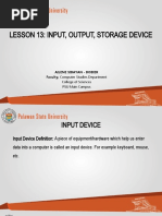 Lesson 13: Input, Output, Storage Device: Ailene Sibayan - Bobier Faculty, Computer Studies Department