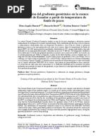 Zonificación Del Gradiente Geotérmico en La Cuenca Oriente de Ecuador A Partir de Temperatura de Fondo de Pozos