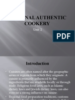 Regional Authentic Cookery: Unit: 2