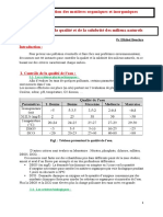 De La Qualité Et de La Salubrité Des Milieux Naturels: Unité 3: Utilisation Des Matières Organiques Et Inorganiques