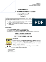 Guía de Trabajo Género Narrativo y Género Lírico