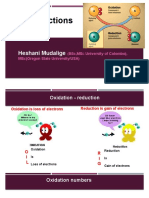 Redox Reactions: Heshani Mudalige