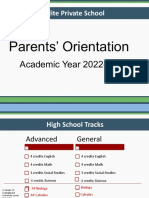 Elite Private School: Parents' Orientation