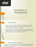 Valor de La Tolerancia