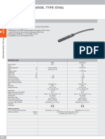 Retractable Sensor, Type Oval: Technical Data