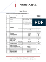 Ficha Técnica Alifarma Celulosa Microcristalina 200