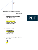 Test 2 - 2do Primaria